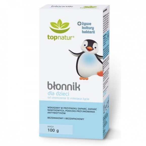 Topnatur błonnik dla dzieci + probiotyk, proszek (100 g) Topnatur błonnik dla dzieci + probiotyk, proszek (100 g) - zdjęcie produktu