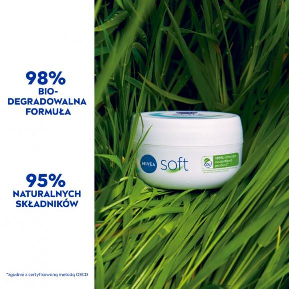 Nivea Soft, intensywnie nawilżający krem do twarzy i ciała, 300 ml - zdjęcie produktu