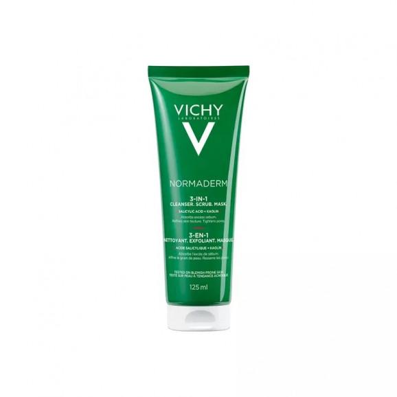 Vichy Normaderm Cleanser Scrub Mask, żel do mycia, peeling i maseczka oczyszczająca 3w1, 125 ml Vichy Normaderm Cleanser Scrub Mask, żel do mycia, peeling i maseczka oczyszczająca 3w1, 125 ml - zdjęcie produktu