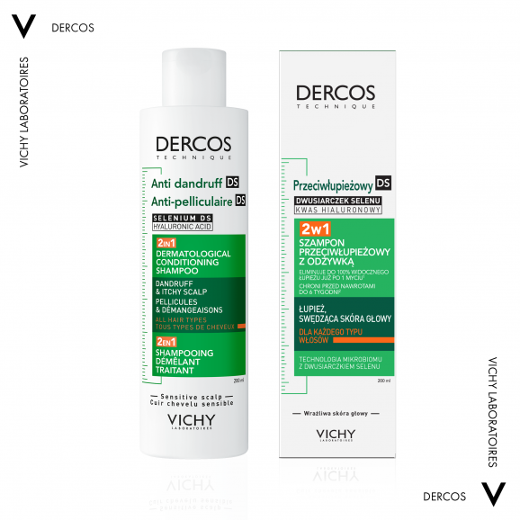Vichy Dercos Anti-Dandruff DS 2 in 1 – szampon z odżywką (200 ml) - zdjęcie produktu