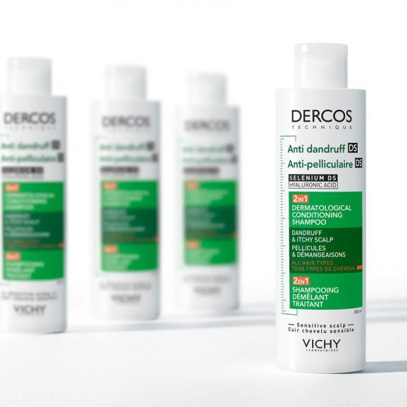 Vichy Dercos Anti-Dandruff DS 2 in 1 – szampon z odżywką (200 ml) - zdjęcie produktu
