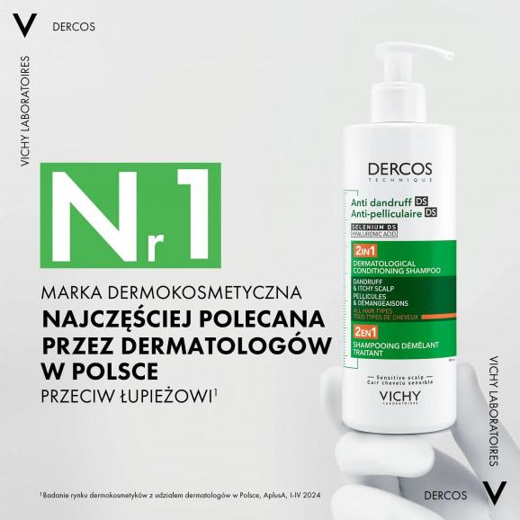 Vichy Dercos Anti Dandruff DS, szampon przeciwłupieżowy z odżywką 2w1 (390 ml) - zdjęcie produktu