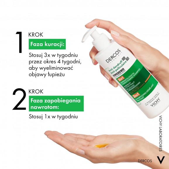 Vichy Dercos Anti Dandruff DS, szampon przeciwłupieżowy z odżywką 2w1 (390 ml) - zdjęcie produktu