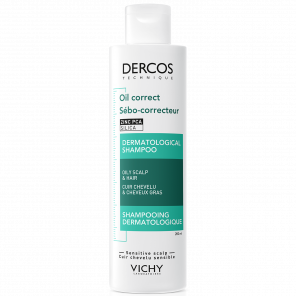 Vichy Dercos Oil Correct, szampon normalizujący, włosy przetłuszczające się, 200 ml - zdjęcie produktu