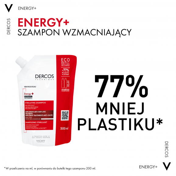 Vichy Dercos Energy+ Szampon wzmacniający włosy - refill (500 ml) - zdjęcie produktu