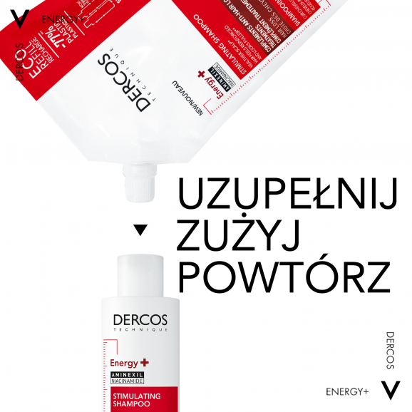 Vichy Dercos Energy+ Szampon wzmacniający włosy - refill (500 ml) - zdjęcie produktu