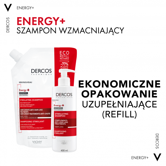 Vichy Dercos Energy+ Szampon wzmacniający włosy - refill (500 ml) - zdjęcie produktu