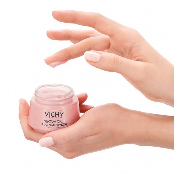 Vichy Neovadiol Rose Platinum, rewitalizujący i ujędrniający krem na noc, 50 ml - zdjęcie produktu
