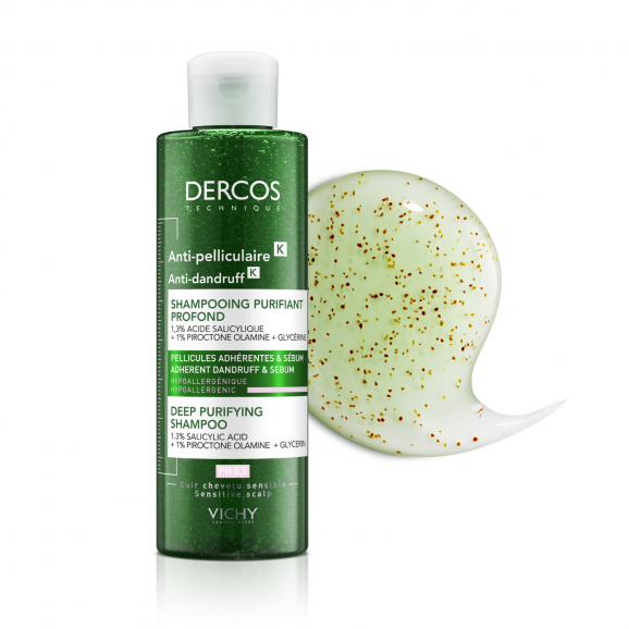 Vichy Dercos Anti Dandruff K, przeciwłupieżowy szampon peelingujący (250 ml) - zdjęcie produktu