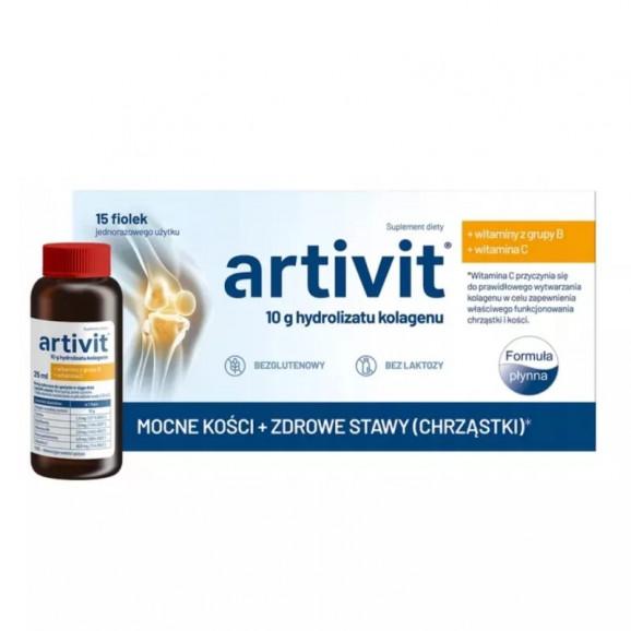 Artivit x 15 ampułek – suplement diety z kolagenem Artivit x 15 ampułek – suplement diety z kolagenem - zdjęcie produktu