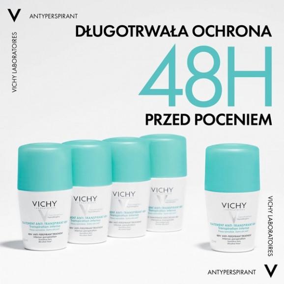 Vichy Antyperspirant roll-on 48h, przeciw śladom na ubraniach, 50 ml Vichy Antyperspirant roll-on 48h, przeciw śladom na ubraniach, 50 ml - zdjęcie produktu