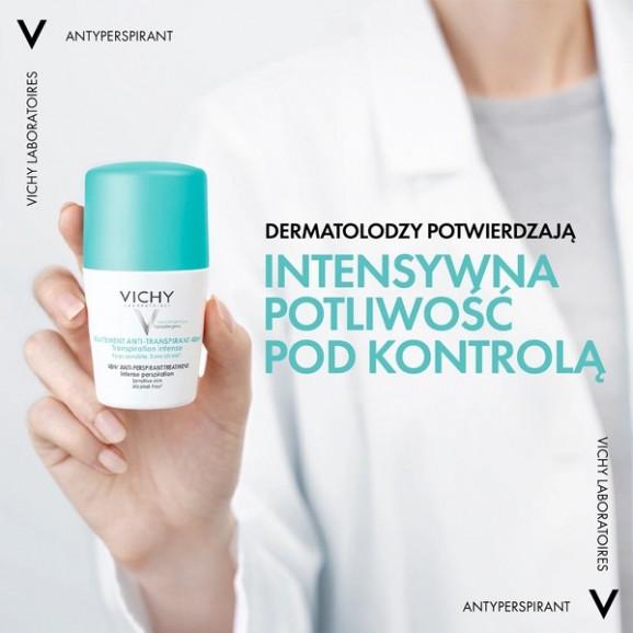 Vichy Antyperspirant roll-on 48h, przeciw śladom na ubraniach, 50 ml Vichy Antyperspirant roll-on 48h, przeciw śladom na ubraniach, 50 ml - zdjęcie produktu