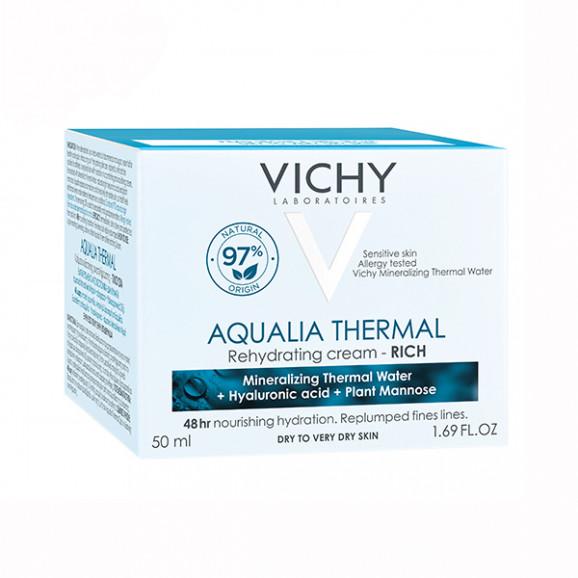Vichy Aqualia Thermal Bogaty krem nawilżający do skóry suchej, 50ml - zdjęcie produktu