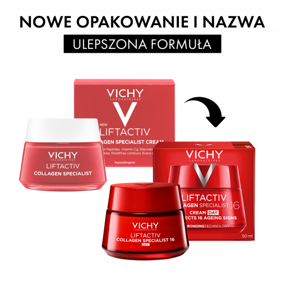 Vichy Liftactiv Collagen Specialist, krem przeciwzmarszczkowy, każdy rodzaj skóry, 50 ml - zdjęcie produktu