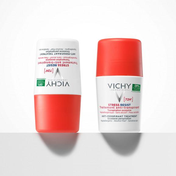 Vichy Stress Resist Antyperspirant roll-on, intensywna kuracja przeciw poceniu się, 72h, 50 ml - zdjęcie produktu