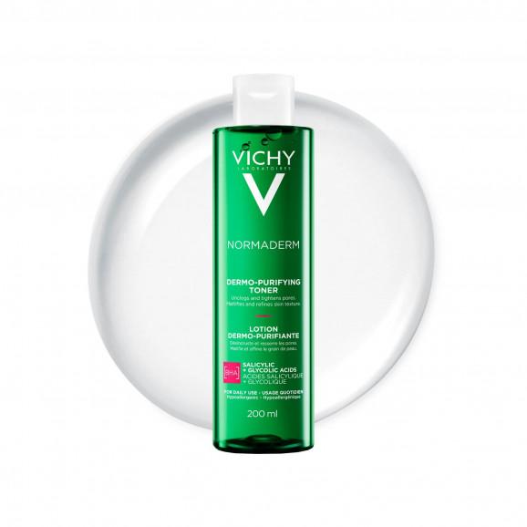 Vichy Normaderm Tonik oczyszczający i zwężający pory, skóra tłusta i wrażliwa, 200 ml Vichy Normaderm Tonik oczyszczający i zwężający pory, skóra tłusta i wrażliwa, 200 ml - zdjęcie produktu