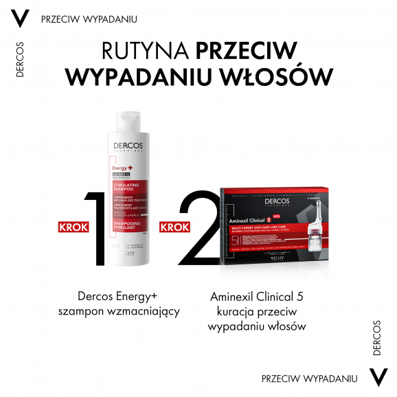 Vichy Dercos Aminexil Clinical 5 – kuracja przeciw wypadaniu włosów dla mężczyzn (21 ampułek po 6 ml) Vichy Dercos Aminexil Clinical 5 – kuracja przeciw wypadaniu włosów dla mężczyzn (21 ampułek po 6 ml) - zdjęcie produktu