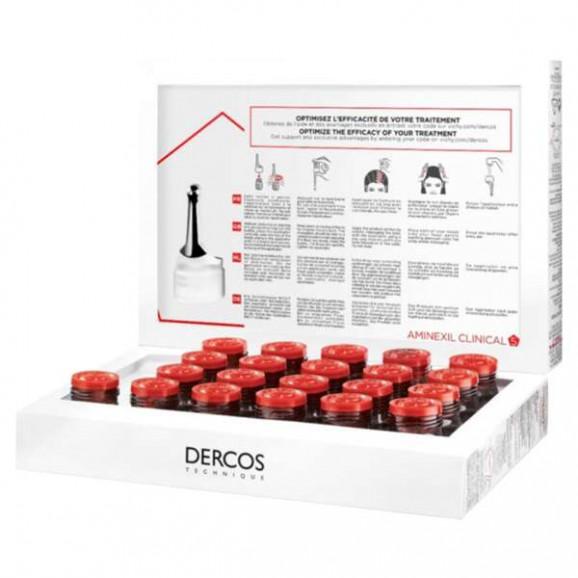 Vichy Dercos Aminexil Clinical 5 Women – kuracja przeciw wypadaniu włosów (21 ampułek) - kosmetyk - zdjęcie produktu