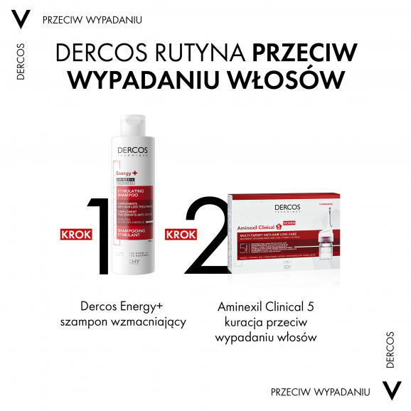 Vichy Dercos Aminexil Clinical 5 Women – kuracja przeciw wypadaniu włosów (21 ampułek) - kosmetyk - zdjęcie produktu