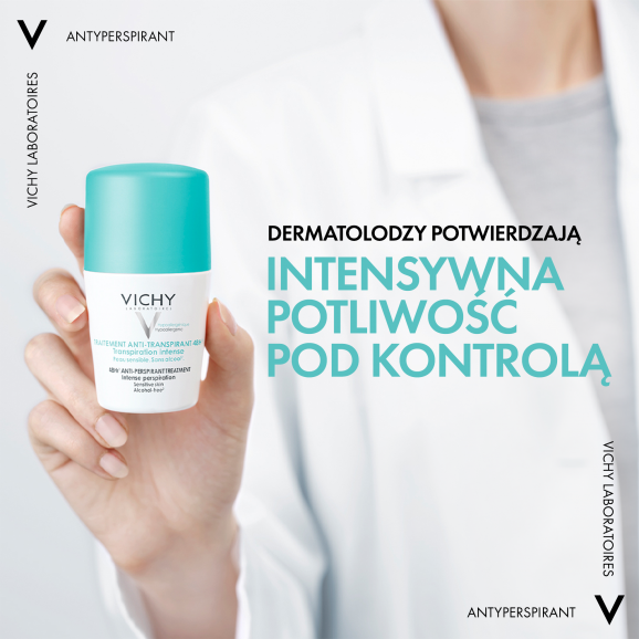 Vichy Antyperspirant roll-on, kuracja przeciw nadmiernemu poceniu, 48 h, 50 ml Vichy Antyperspirant roll-on, kuracja przeciw nadmiernemu poceniu, 48 h, 50 ml - zdjęcie produktu