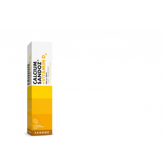 [30.04.2026] Calcium Sandoz 1000 mg + Vitamin D 880 IU – suplement diety (30 tabletek) - zdjęcie produktu