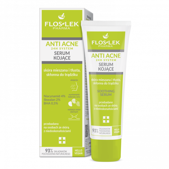 [30.04.2026] Flos-Lek Laboratorium Anti Acne Redukcja Sebum i Niedoskonałości, krem matujący 50 ml + serum kojące 50 ml + to - zdjęcie produktu