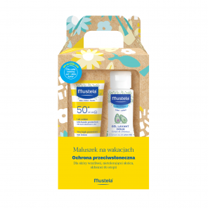 Mustela Maluszek Na Wakacjach Zestaw: mleczko SPF 50+ 40 ml + delikatny żel 100 ml - zdjęcie produktu