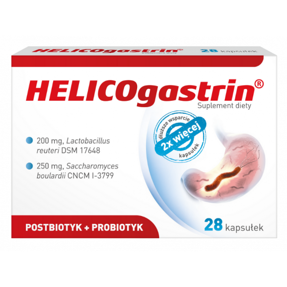 HELICOgastrin, 28 kapsułek twardych – suplement diety HELICOgastrin, 28 kapsułek twardych – suplement diety - zdjęcie produktu