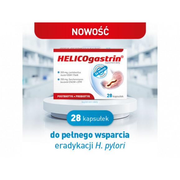 HELICOgastrin, 28 kapsułek twardych – suplement diety HELICOgastrin, 28 kapsułek twardych – suplement diety - zdjęcie produktu