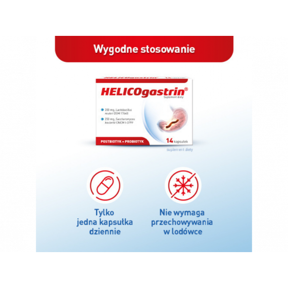 HELICOgastrin, 28 kapsułek twardych – suplement diety HELICOgastrin, 28 kapsułek twardych – suplement diety - zdjęcie produktu