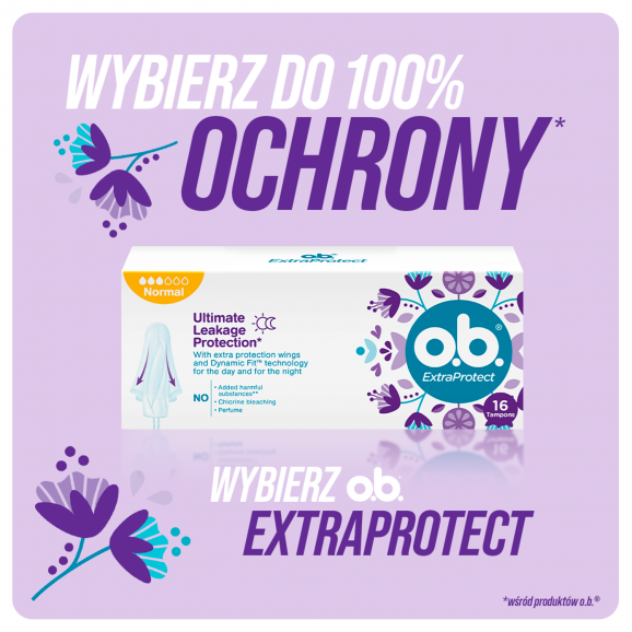 Tampony O.B. ExtraProtect Super – Produkt higieniczny (16 sztuk) Tampony O.B. ExtraProtect Super – Produkt higieniczny (16 sztuk) - zdjęcie produktu