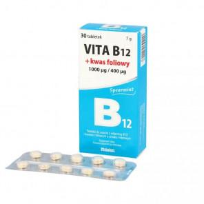 Vita B12 + kwas foliowy 1000 mcg/400 mcg 30 tabletek - zdjęcie produktu
