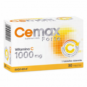 CeMax Forte – suplement diety z witaminą C 1000mg (30 tabletek) - zdjęcie produktu