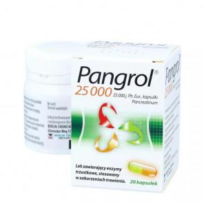 Pangrol 10 000 – kapsułki 000 j. Ph. Eur. lipazy (20 kapsułek) - zdjęcie produktu