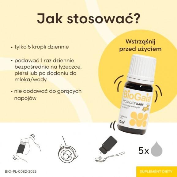 BioGaia Protectis Baby krople probiotyczne dla dzieci, 10 ml - zdjęcie produktu