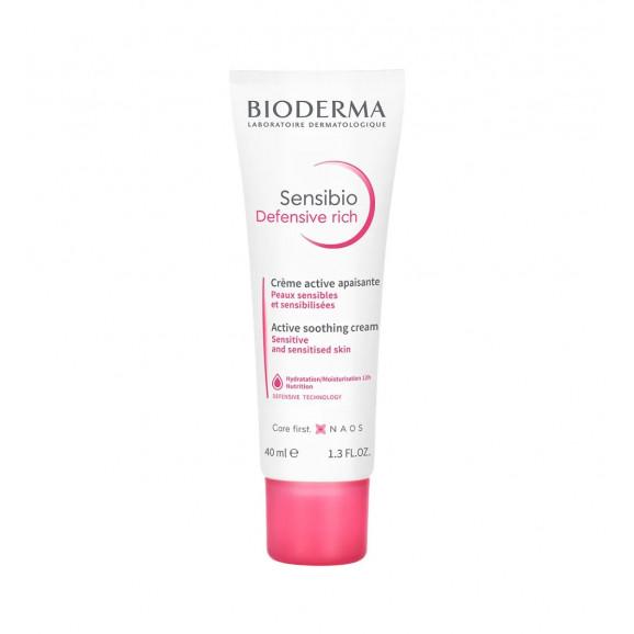 Bioderma Sensibio Defensive Rich, kojący krem do twarzy, skóra wrażliwa, 40 ml Bioderma Sensibio Defensive Rich, kojący krem do twarzy, skóra wrażliwa, 40 ml - zdjęcie produktu