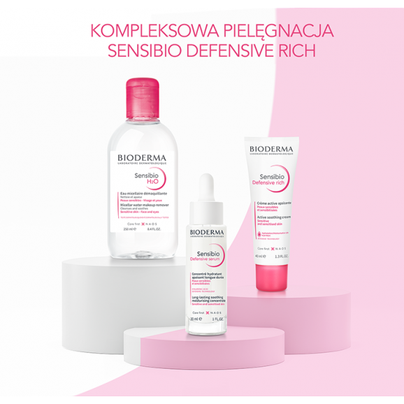 Bioderma Sensibio Defensive Rich, kojący krem do twarzy, skóra wrażliwa, 40 ml Bioderma Sensibio Defensive Rich, kojący krem do twarzy, skóra wrażliwa, 40 ml - zdjęcie produktu