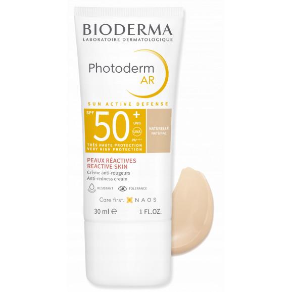 Bioderma Photoderm AR, krem tonujący koloryzujący SPF 50+ do skóry naczyniowej, kolor naturalny, 30 ml - zdjęcie produktu