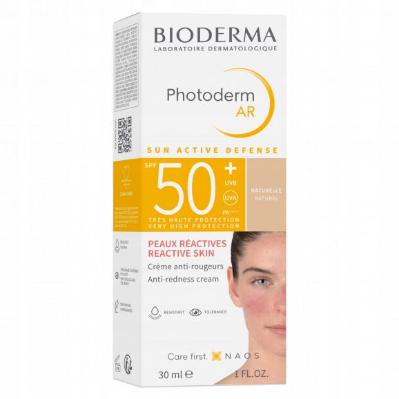 Bioderma Photoderm AR, krem tonujący koloryzujący SPF 50+ do skóry naczyniowej, kolor naturalny, 30 ml - zdjęcie produktu