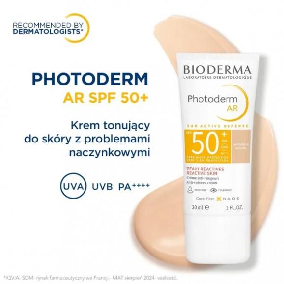 Bioderma Photoderm AR, krem tonujący koloryzujący SPF 50+ do skóry naczyniowej, kolor naturalny, 30 ml - zdjęcie produktu