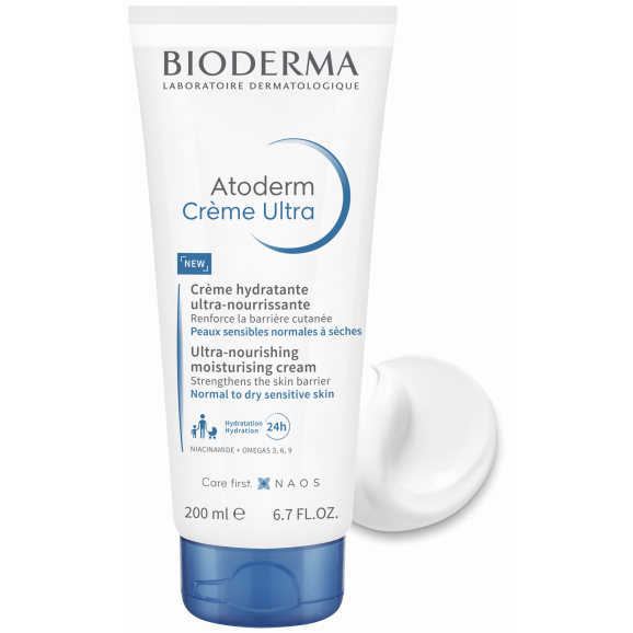 Bioderma Atoderm Creme Ultra, ultra-odżywczy krem nawilżający do ciała, skóra normalna, sucha i wrażliwa, 200 ml - zdjęcie produktu