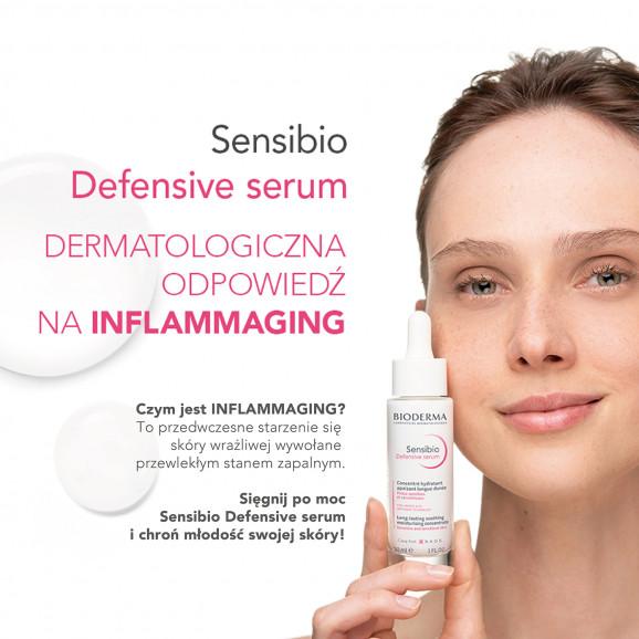 Bioderma Sensibio Defensive, łagodzące serum nawilżające do twarzy, skóra wrażliwa, 30 ml - zdjęcie produktu