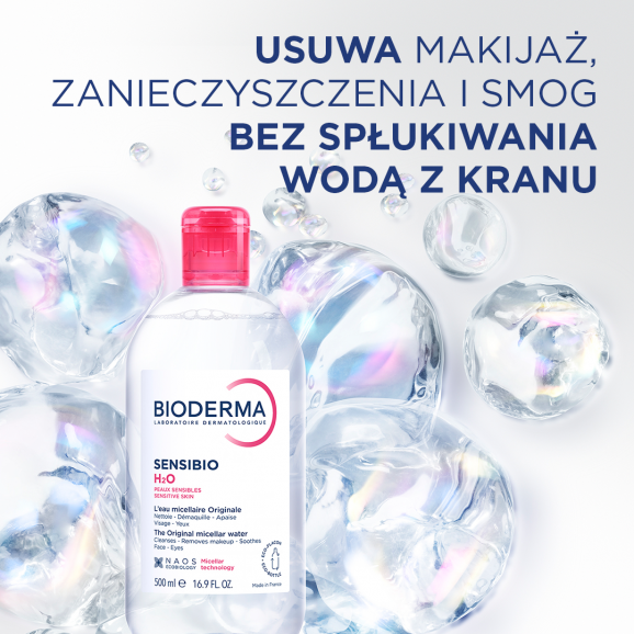 Bioderma Sensibio H2O, woda micelarna, skóra wrażliwa, 500 ml - zdjęcie produktu