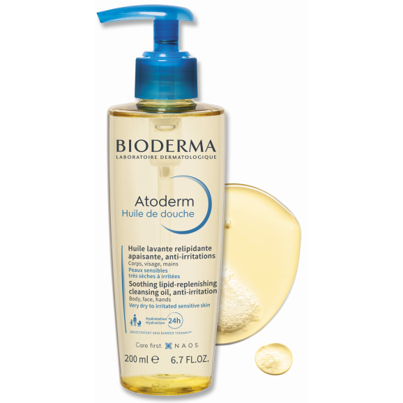 Bioderma Atoderm Huile de Douche, nawilżający olejek do kąpieli i pod prysznic, od 1 dnia życia, 200 ml Bioderma Atoderm Huile de Douche, nawilżający olejek do kąpieli i pod prysznic, od 1 dnia życia, 200 ml - zdjęcie produktu
