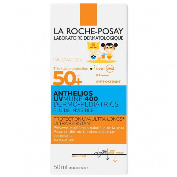 La Roche-Posay Anthelios UVMune 400 Dermo-Pediatrics, fluid ochronny do twarzy dla dzieci, SPF 50+, 50 m La Roche-Posay Anthelios UVMune 400 Dermo-Pediatrics, fluid ochronny do twarzy dla dzieci, SPF 50+, 50 m - zdjęcie produktu
