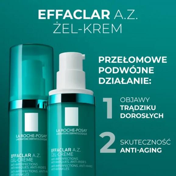 La Roche-Posay Effaclar A.Z., żel-krem o podwójnym działaniu, skóra z trądzikiem i zmarszczkami, 40 m La Roche-Posay Effaclar A.Z., żel-krem o podwójnym działaniu, skóra z trądzikiem i zmarszczkami, 40 m - zdjęcie produktu