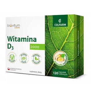 Biovitum Liquid Witamina D3 2000 – suplement diety (120 kapsułek) - zdjęcie produktu
