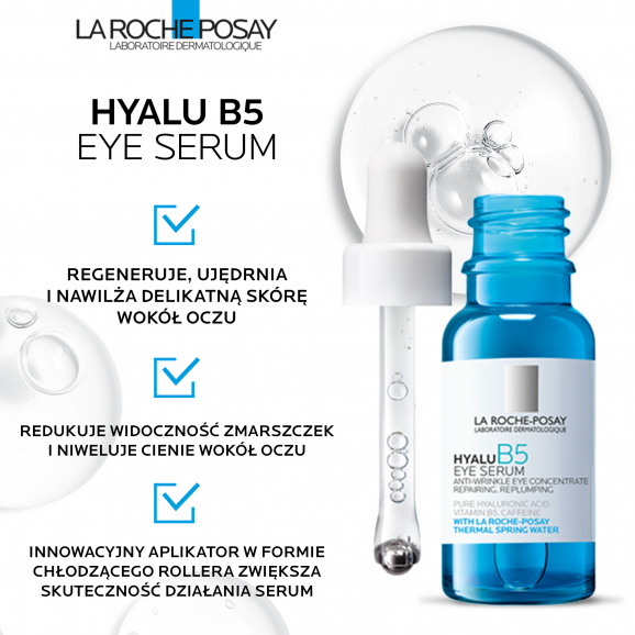 La Roche-Posay Hyalu B5, przeciwzmarszczkowe serum do skóry okolic oczu, 15 ml - zdjęcie produktu