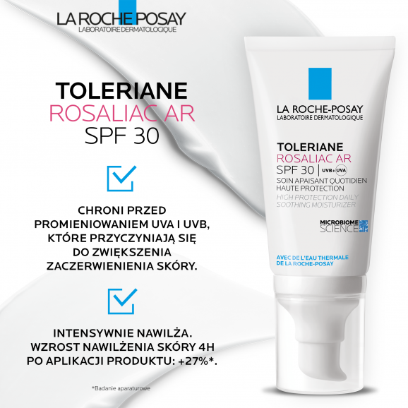 La Roche-Posay Toleriane Rosaliac AR, kojący ochronny krem nawilżający, SPF 30 (50 ml) - zdjęcie produktu