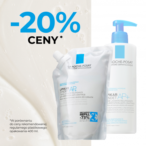 La Roche-Posay Lipikar Syndet AP+ Krem myjący do ciała uzupełniający poziom lipidów 400ml Refill La Roche-Posay Lipikar Syndet AP+ Krem myjący do ciała uzupełniający poziom lipidów 400ml Refill - zdjęcie produktu